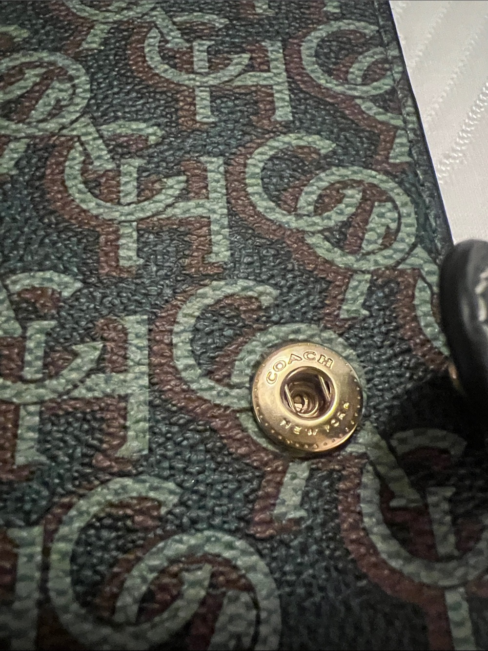 Coach Teal and Brown Signature Monogram Journal - Picture 10 of 11